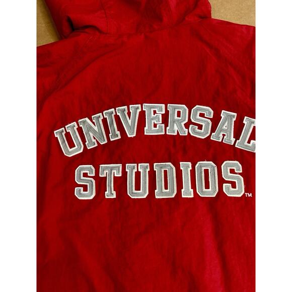 Universal Studios Adult Small Red Jacket Full Zip Hoodie Rain Windbreaker - Picture 8 of 9